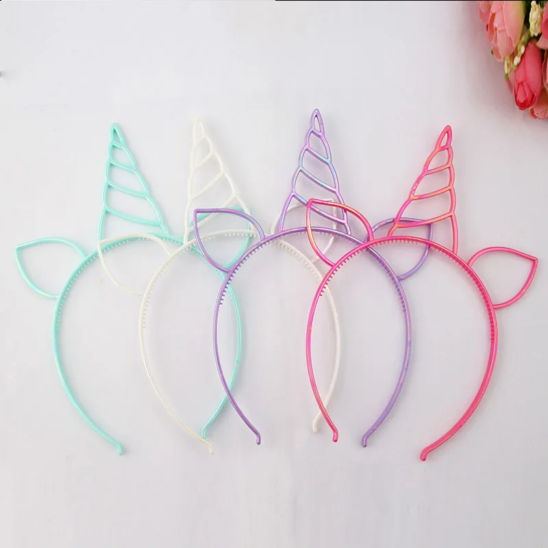 2020 Unicorn Headband Hot Selling in Europe and America Rhinestone Cat Ear Headband Glossy Fashion Hair Accessories Holiday