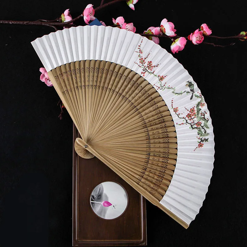 Dance Paper Fans Portable Hanfu Bambou Hand Fans Exquisite Women Paper Fan Classical Bamboo Ventilador Summer Abanicos Para Boda