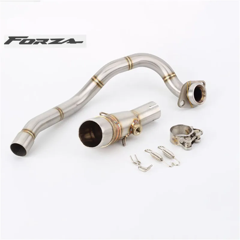 Motorcycle scooter muffler for Forza 300 modified front section full connecting pipe exhaust pipe