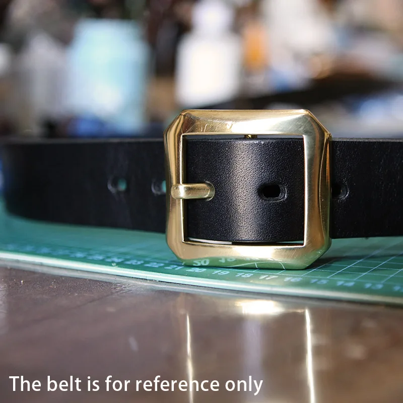 Massief Messing Riemgesp 40Mm Dubbele Pin Riem Gesp Voor Heren Rvs Single Pin Riem Halve Gesp Jeans Accessoires