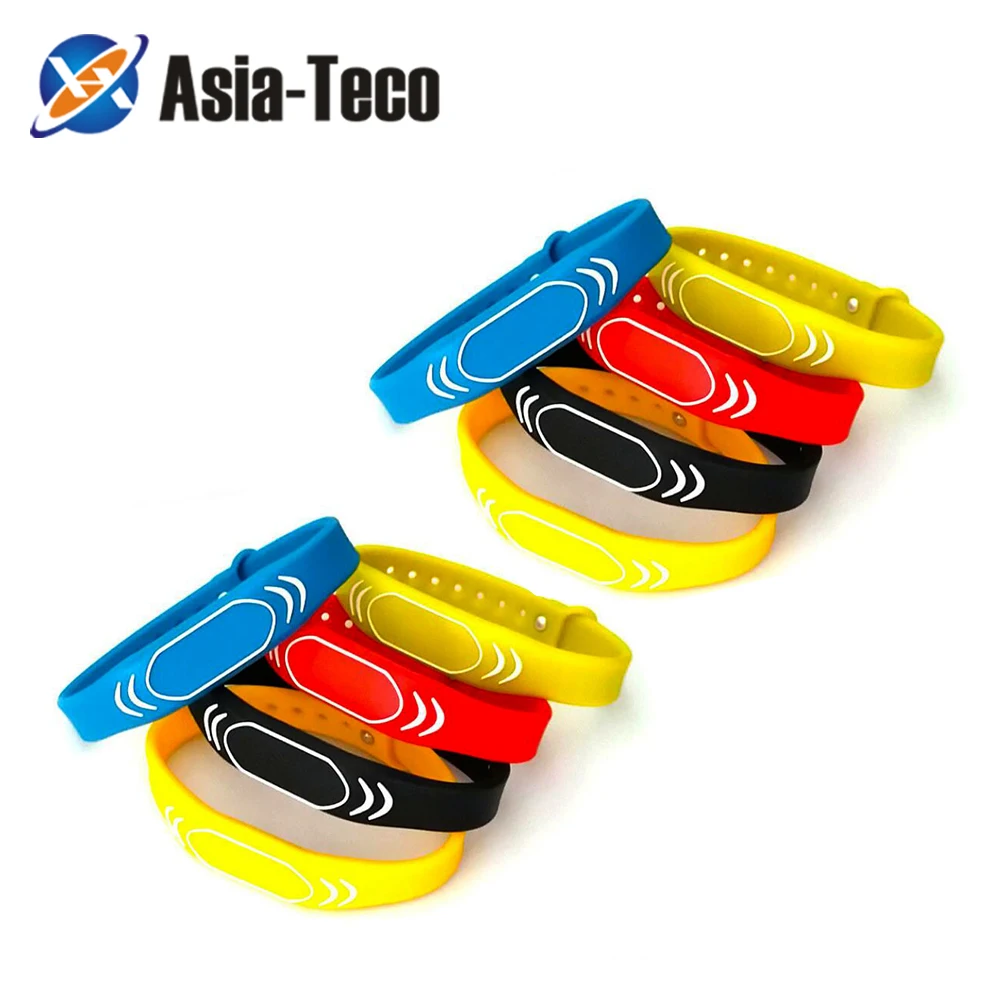 

10pcs 125khz RFID TK4100 Tags Sauna Room Key Ring ID Waterproof Adjustable Silicone Wristband Bracelet Keyfob Token