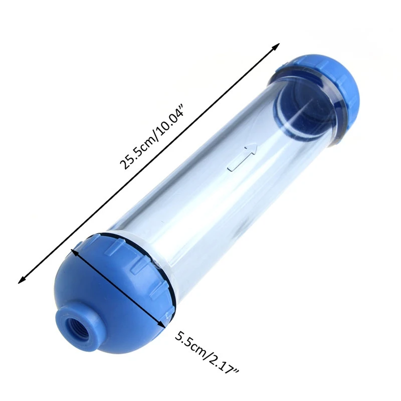 Water Filter Housing DIY Fill T33 Shell Filter Tube Transparent Reverse Osmosis 