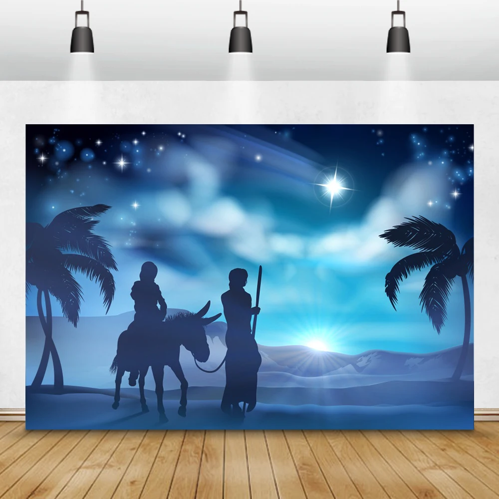 LaeacceฉากการประสูติพระเยซูคลอดฉากหลังNightดาวBeliever Portraitถ่ายภาพพื้นหลังสำหรับHome Studio