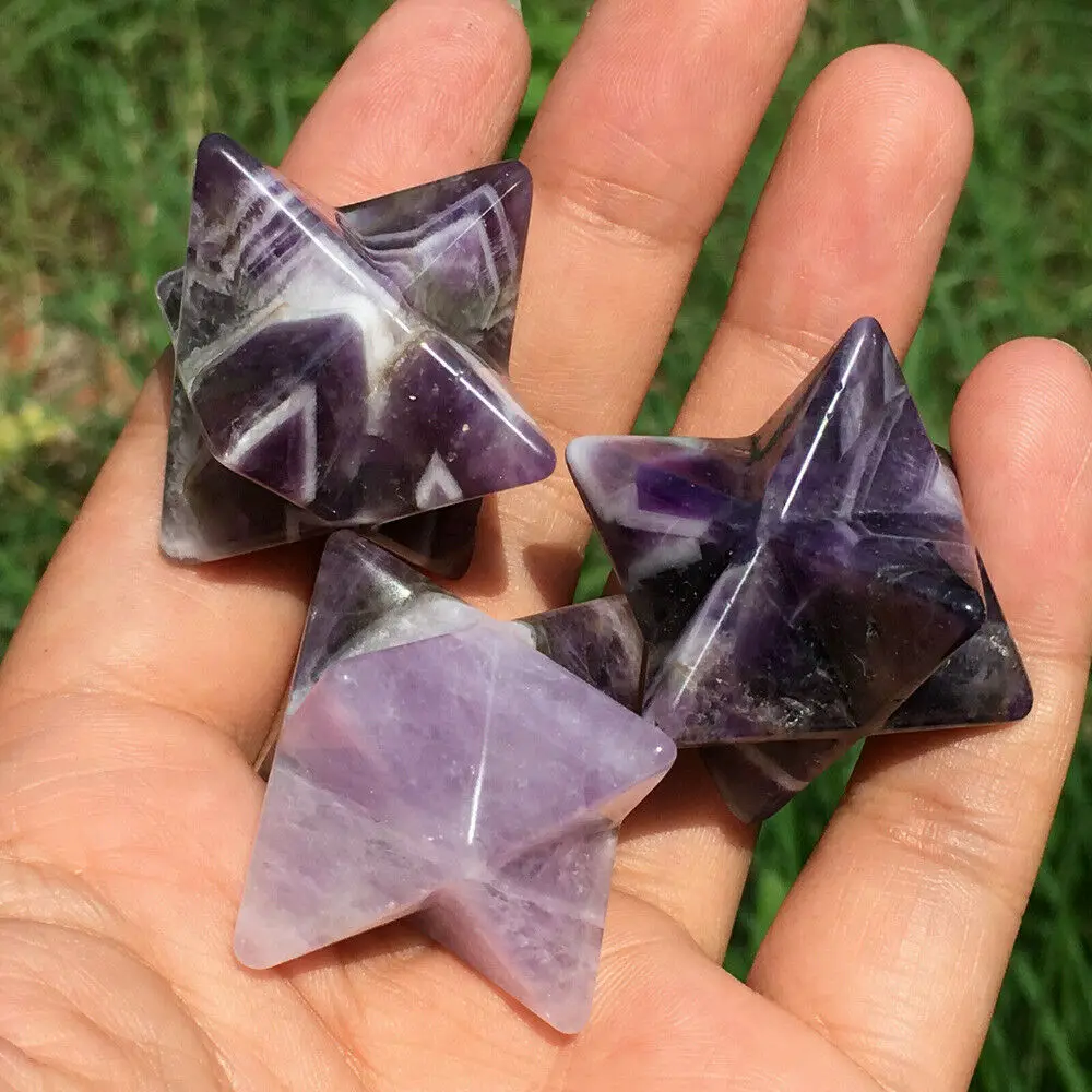 Amethyst quartz crystal Mercaba Ogoni Reiki gem spiritual healing divine