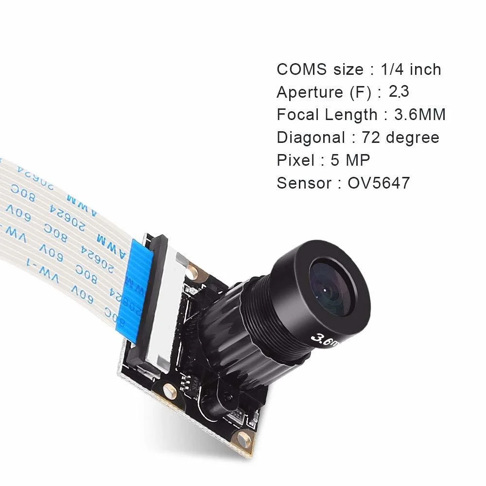 Webcam de Vídeo HD para Raspberry Pi 2, Raspberry Pi 3 B +, Módulo de Câmera, 5MP, 1080p, OV5647, Modelo B B +, Novo