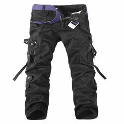 Men Cargo Pants Mens Cotton ArmyGreen Khaki Pants Male Military Overall Outdoors Tactical Pants Trousers Pantalon Hombre
