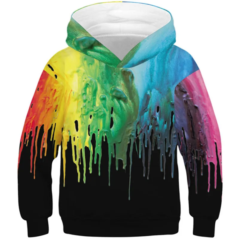 New 2020 Fashion Teen 3D Hoodies Girls Boys Mountains Smoke Colorful Paint Galaxy Print Hooded Sweatshirts Kids Pullover Clothes