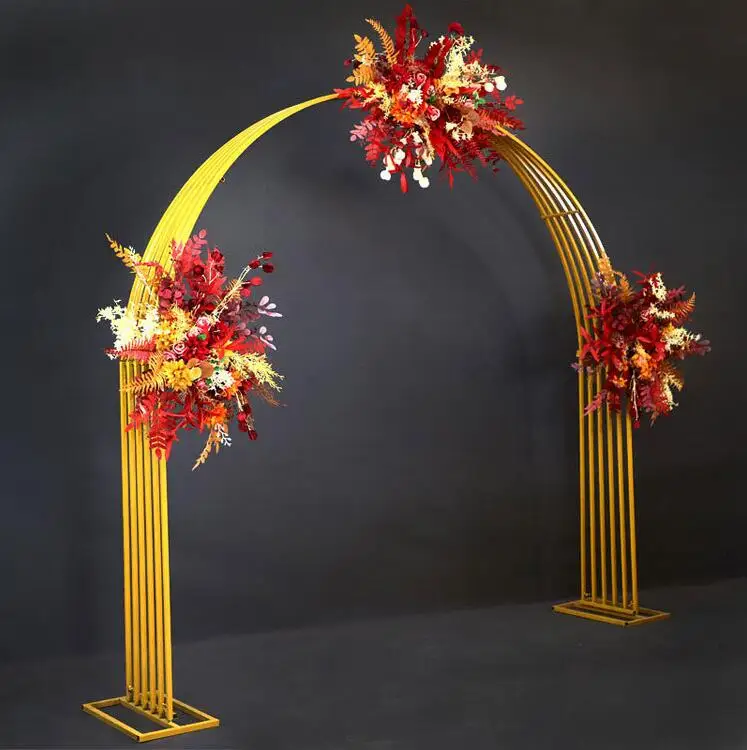 New wrought iron wedding props wedding scene stage background decoration Chinese Joker first-line flower arch