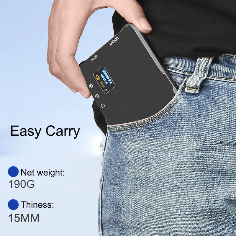 QZSD Pocket Size Portable 180 Beads Led Video Light Built-in 4500mAh Battery Aluminum Shell Camera Studio Photograph Fill Light