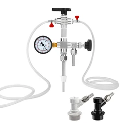 Beer Bottle Filler With Pressure Gauge Counter Pressure Filler Kit 304 Stainless Steel Bottling Wand For Homebrew Beer Bar Tools