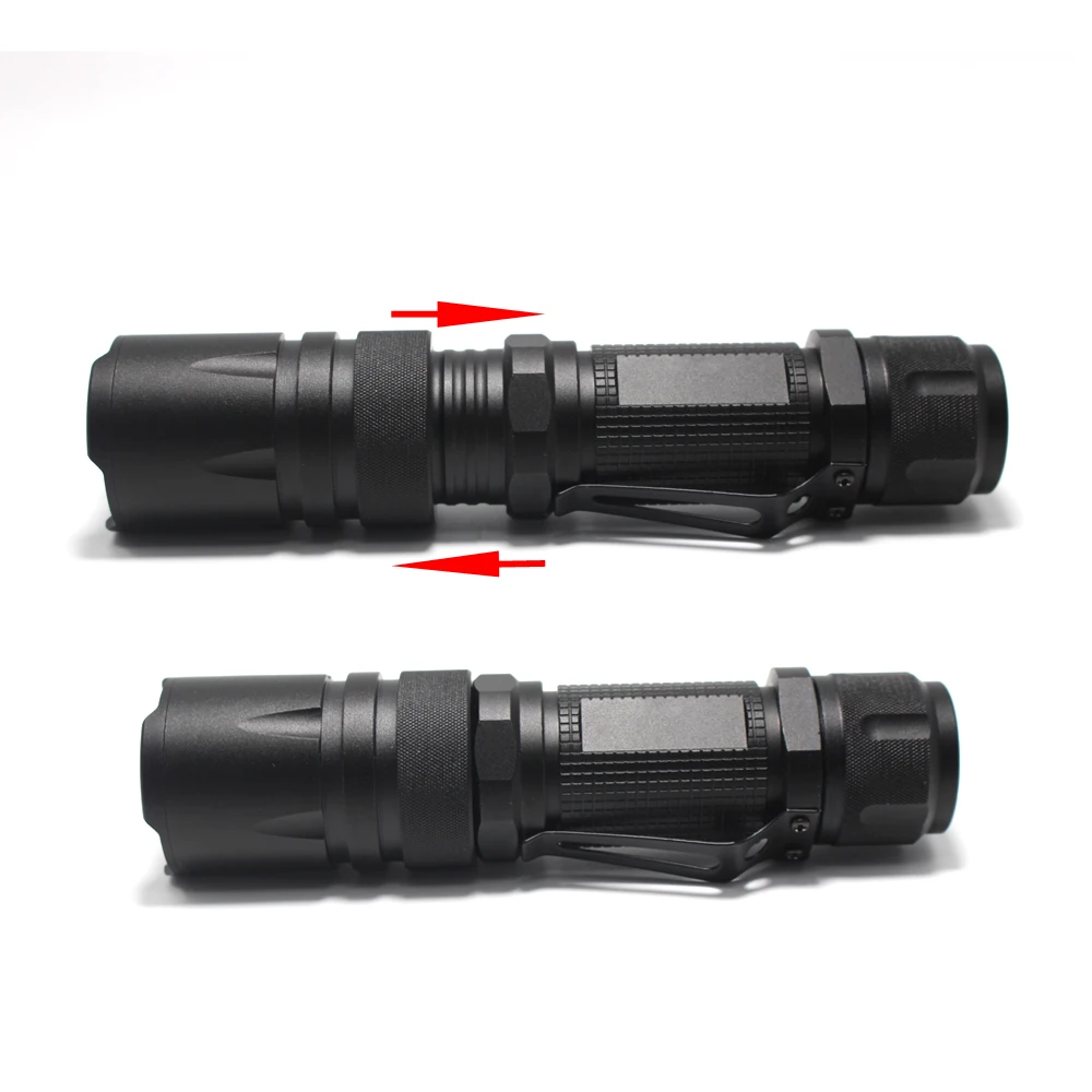 Concert Zoom LED Flashlight Multifunctional Tactical Torch Red Green Blue White 4 Color in 1 Hunting Fishing Lamp flash 18650