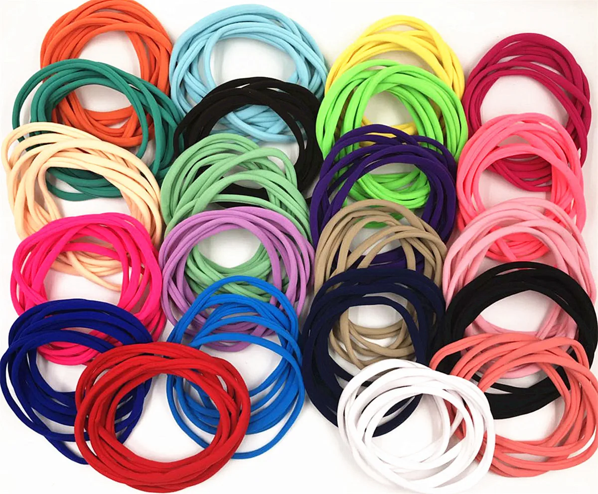 20PCS Nylon Headband for Baby Girl DIY Hair Accessories Elastic Head Band Kids Children Fashion Headwear Baby Turban wholesale