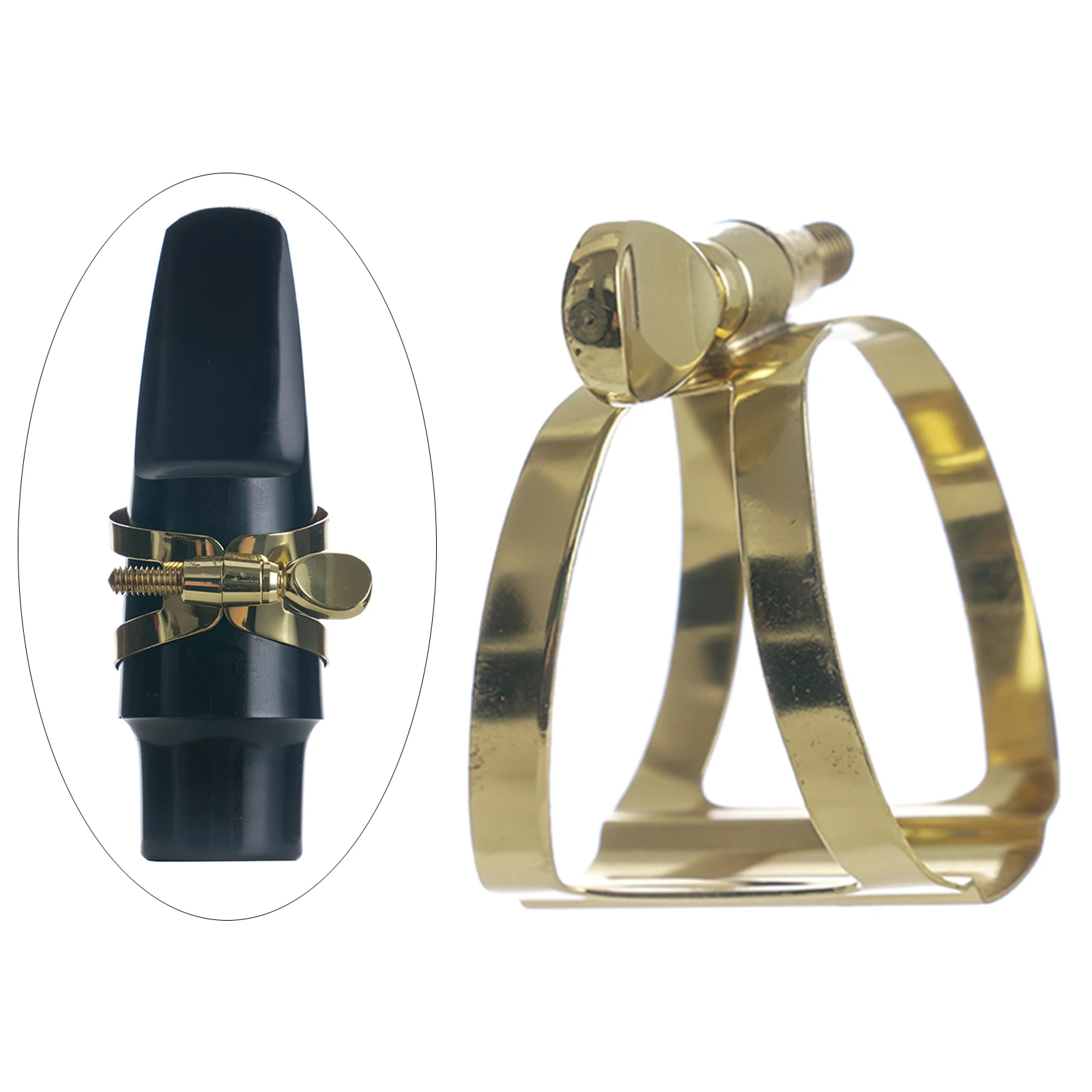 New Alto/ Tenor/ Soprano Saxophone Mouthpiece Ligature Professional Alto Saxophone Sax Mouthpiece Ligature Metal Clip Fastener