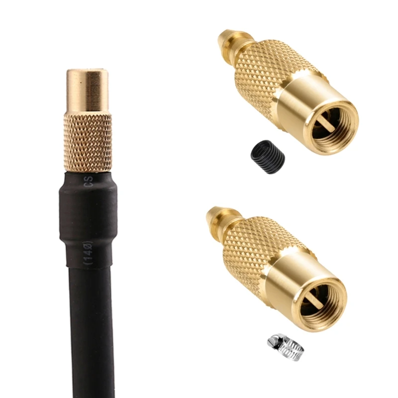 Messing luchtcompressor gesloten band Heavy Duty slot autobandenpomp mondstuk adapter Chuck Quick Converter hoofd