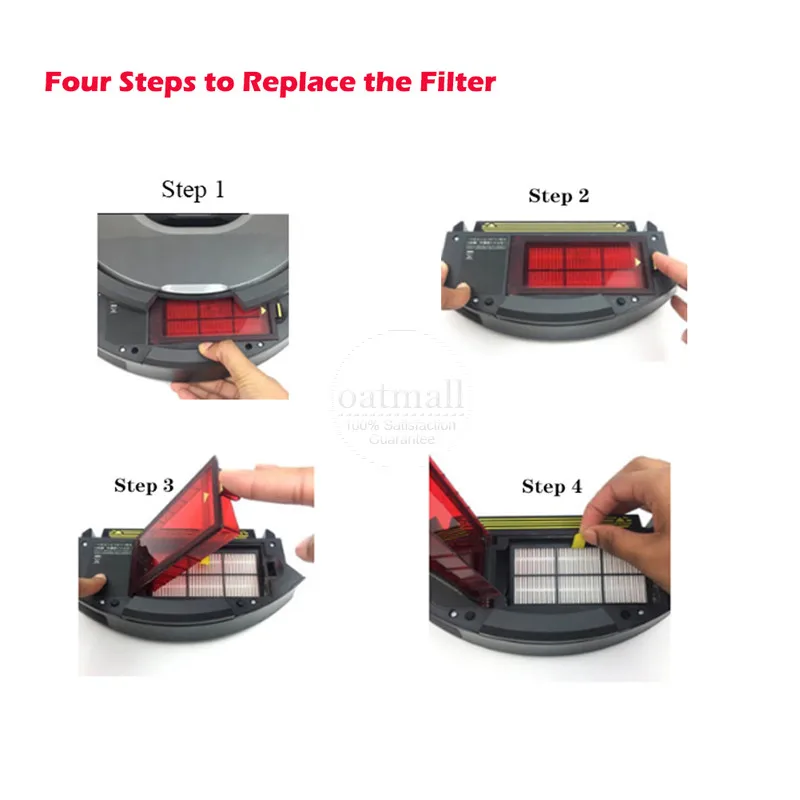 Accesorios de barredora con filtro Hepa lavable para iRobot 860, 870, 880, 980, 990, Robot aspirador serie 800, 900, pieza de repuesto