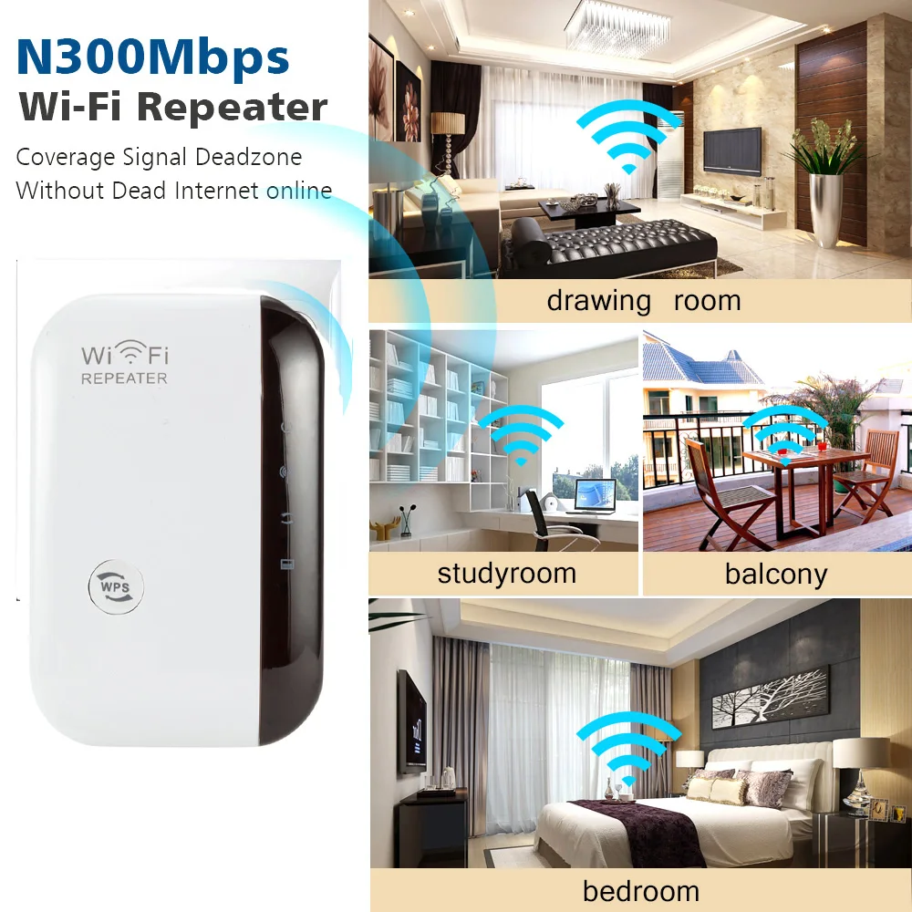 Wireless WiFi Repeater Wi-fi Range Extender 300Mbps Signal Amplifier 802.11N/B/G Booster Repetidor Wi fi Reapeter Access Point