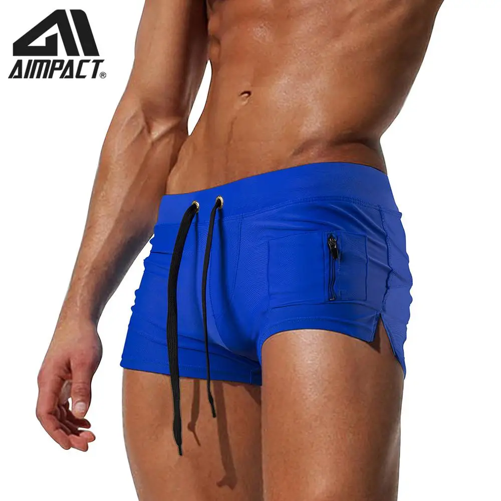 Mens Swimming Boxer Trunks 2022 Hot Guys Swimwear Swimsuits Beach Holiday Beach Elastic Waist Short Summer  Bathing Suit AIMPACT