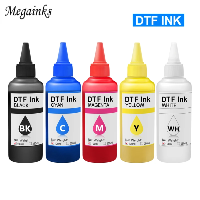 100ML DTF INK Textile ink DTF printing For For Dirent printer film heat transfer for PET Film hot melt powder transfer film