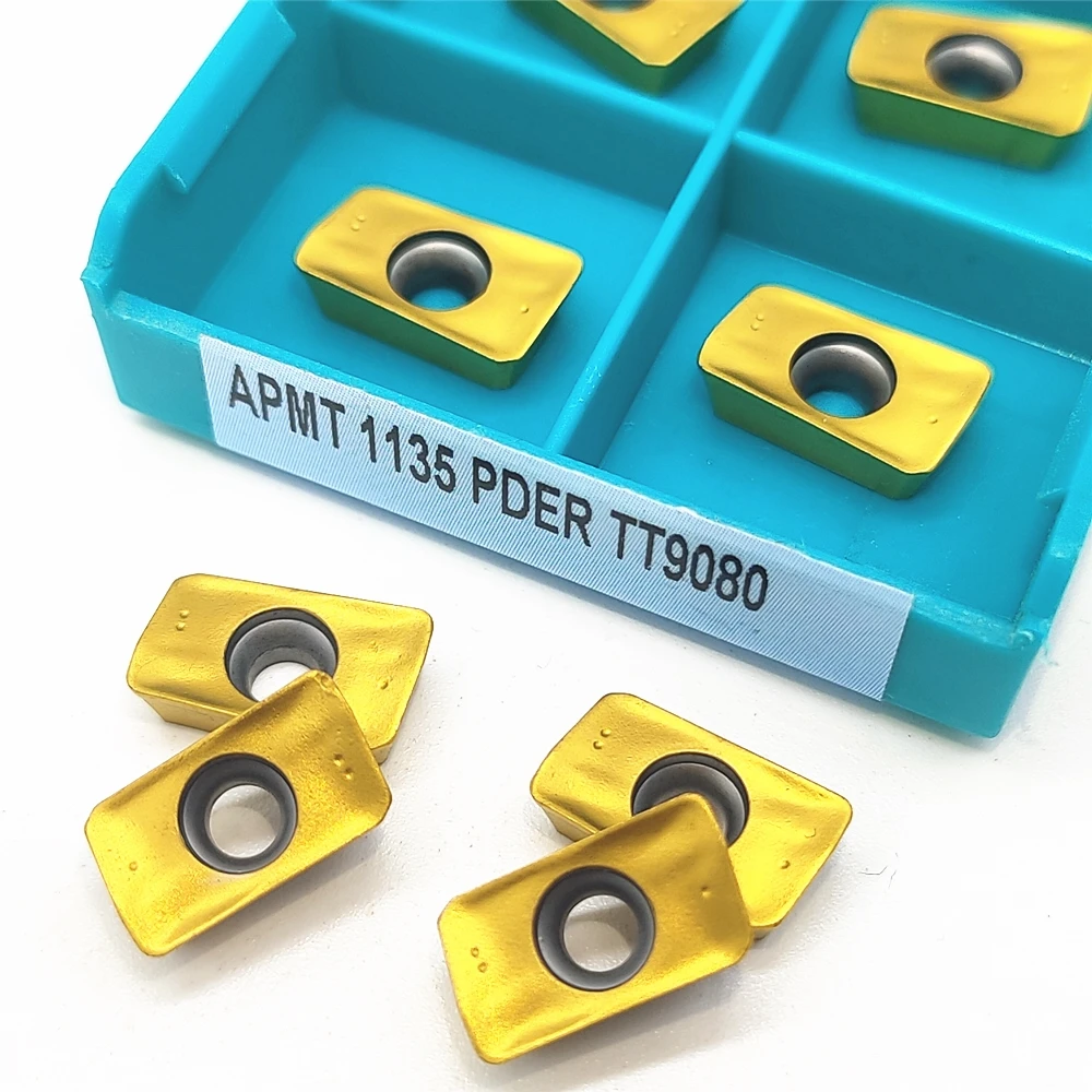APMT1135 PDER-Herramienta de torneado de carburo TT9080, CNC, herramientas de torno de Metal APMT1135, inserto de torneado Indexable