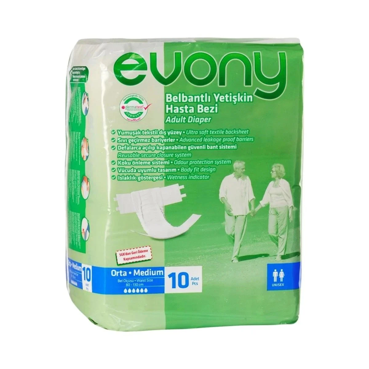 Evony Patient Diaper Medium Medium 10 pcs