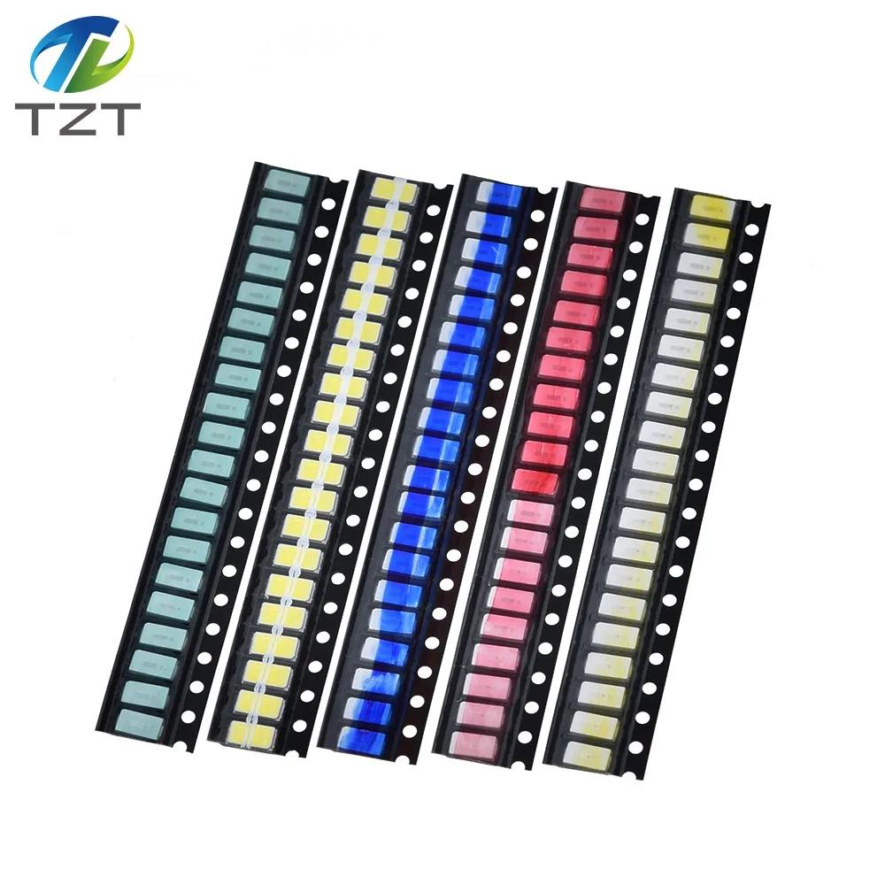 100 stücke = 5 farben x 20 stücke 5730/5050 /1210 /1206 /0805 /0603 LED Diode Sortiment SMD LED Diode Kit grün ROT Weiß Blau Gelb 5630 – Detail 1