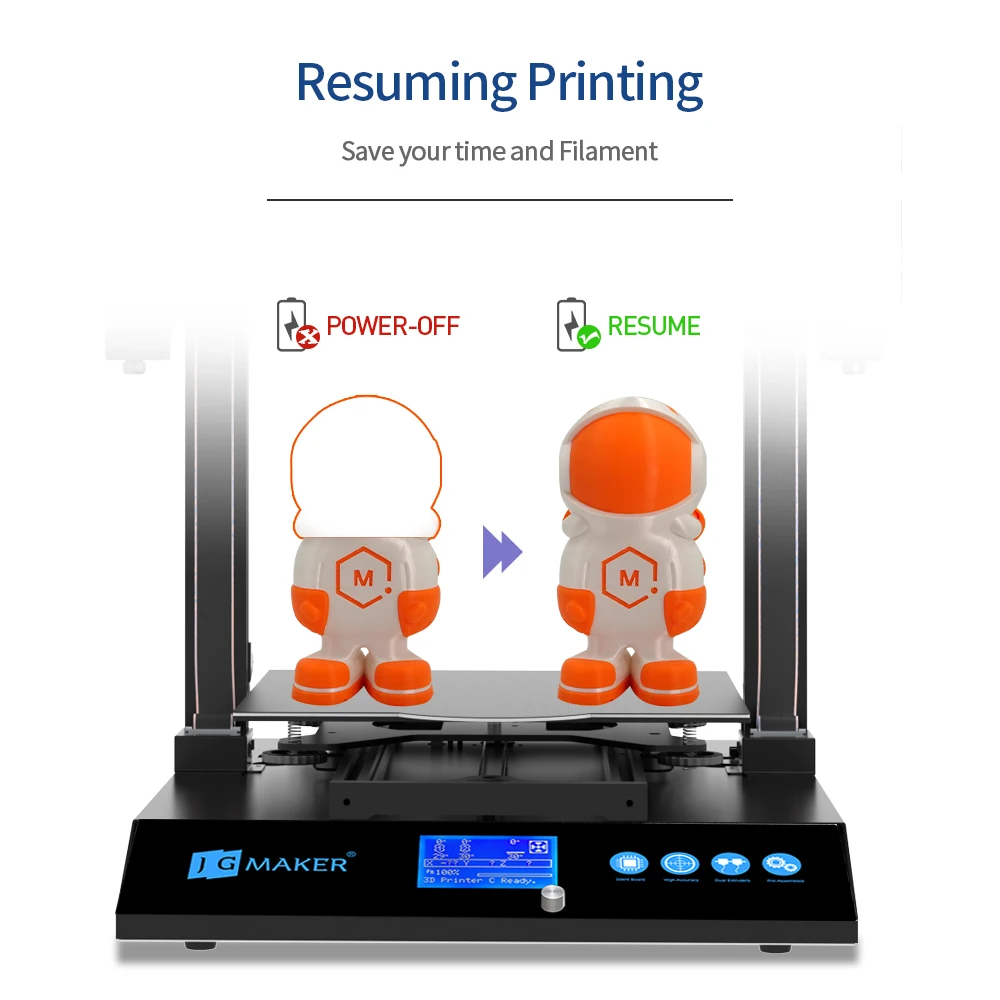 JGMAKER 아티스트-D 3D 프린터 독립 듀얼 압출기, 대형 인쇄 크기, 직접 드라이브 32 비트 보드, TMC2208 TPU PLA, 300x300x340mm