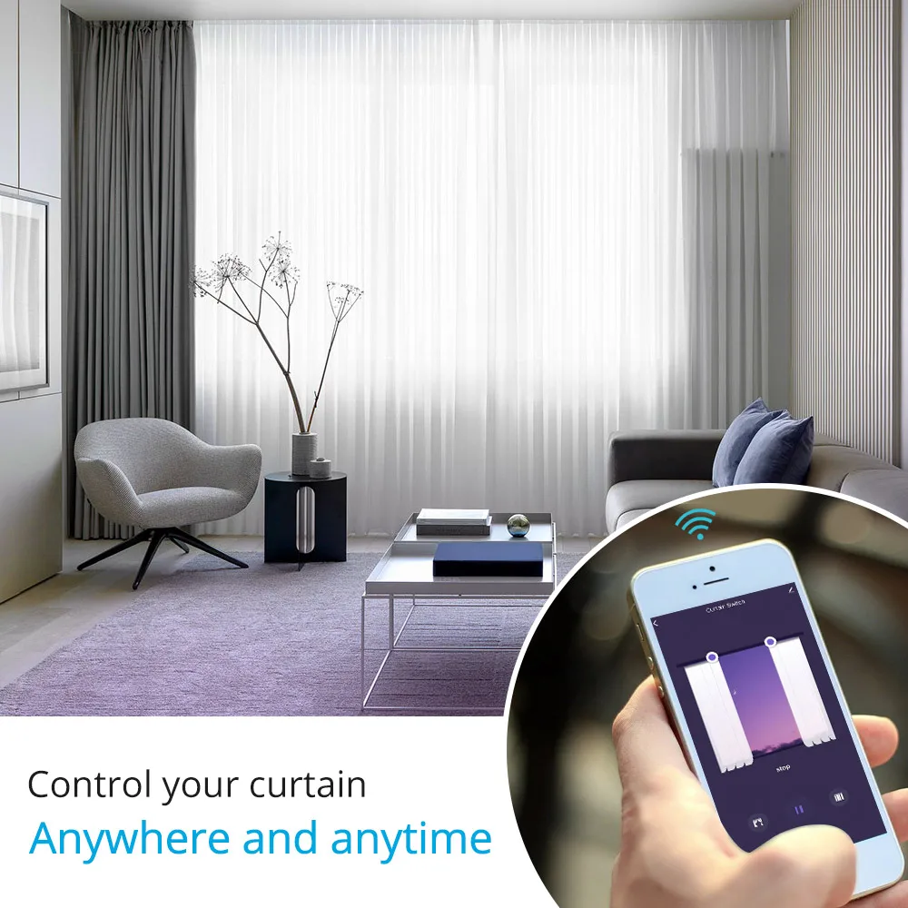 Zemismart US Curtain Switch Tuya WiFi Smart Life APP Voice Control by Alexa Google Home For Rolling Shutter Slide Garage