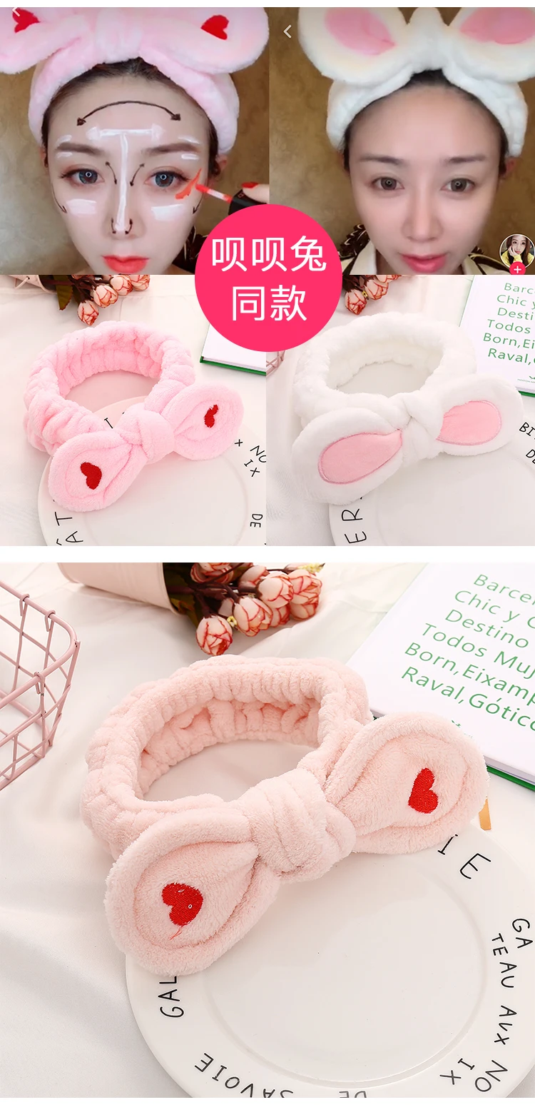 2027 Süßes Make-up Gesichtswasch-Turban-Stirnband für Frauen und Mädchen, Haarwasch-Stirnbänder, Accessoires, Make-up-Haarband, Kopfschmuck, Scrunchie – Detail 15