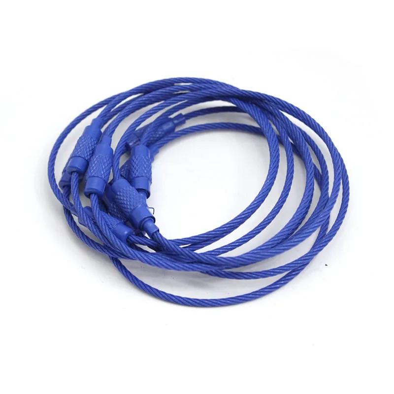 10-20pcs Stainless Steel Wire Keychain Ring Keyring Circle Loop