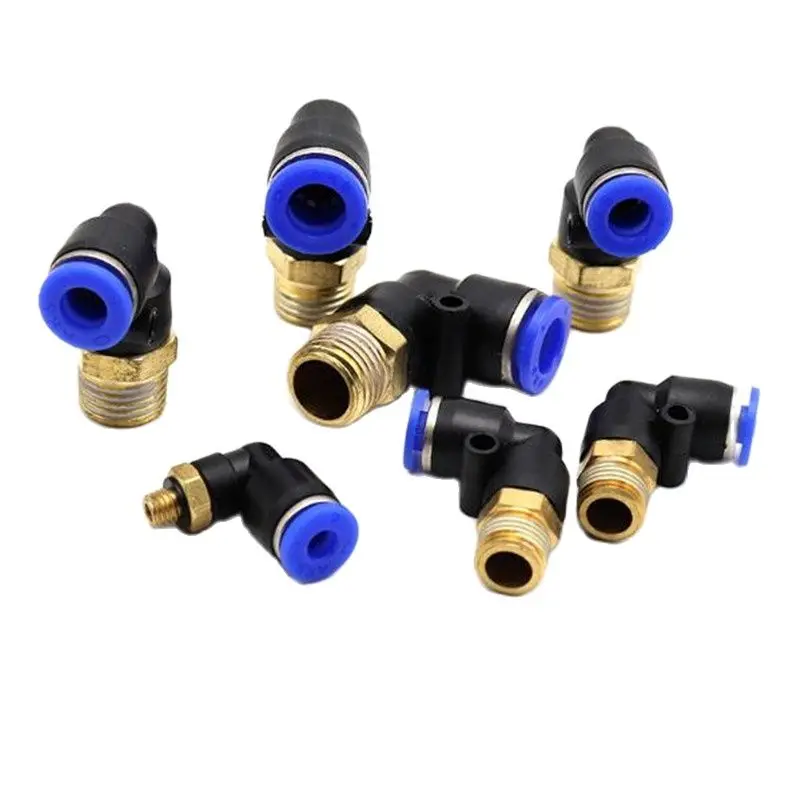 1pcs PL 10MM 12MM 16MM Pneumatic L 90 Degree Female Elbow Plastic Push In Fit Quick Connector Pe Pipe Fitting