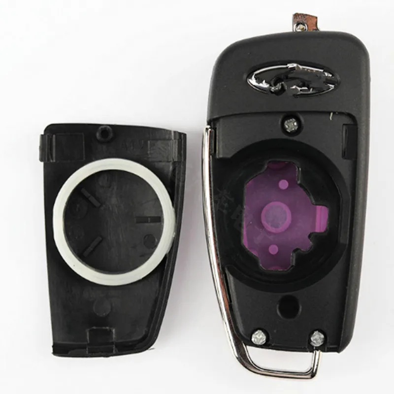 DAKATU 3 Button Flip Folding Remote Key Case Shell For Chery E3 E5 Arrizo 5 Keyless Entry Fob Car Key Case