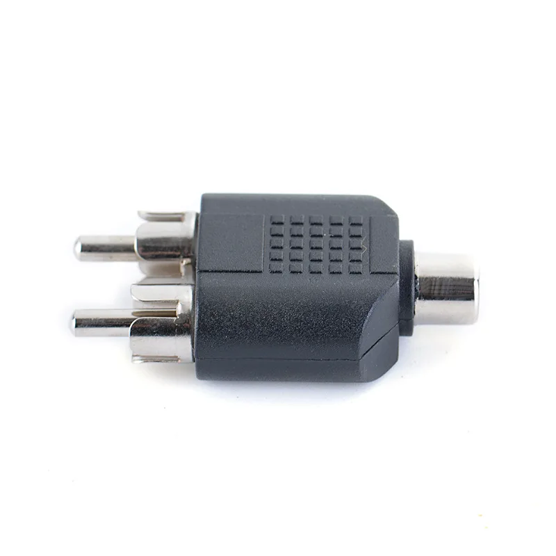 10 stks RCA Female naar 2RCA Male Adapter AV Audio Plug RCA Vrouw naar Man RCA Y Splitter Audio Converter voor Computer TV Audio MP3