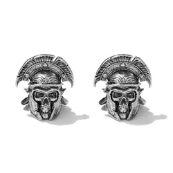 DIY Metal Beads Vintage Helmeyt Skull Beads Charms for Men Women Necklace Bracelet Hair Jewelry Making 2pcs