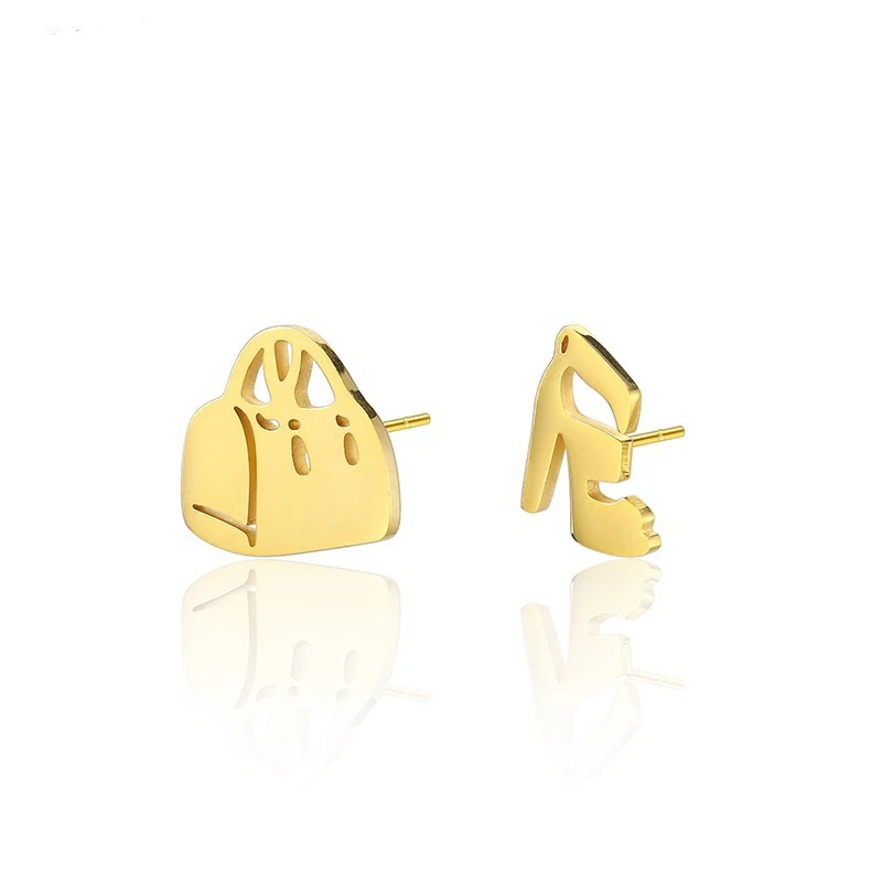 New Fashion Woman Mismatch Beautiful Modern High Heels And Handbag Gold Stud Earrings Jewelry For Business Beauty Best Present