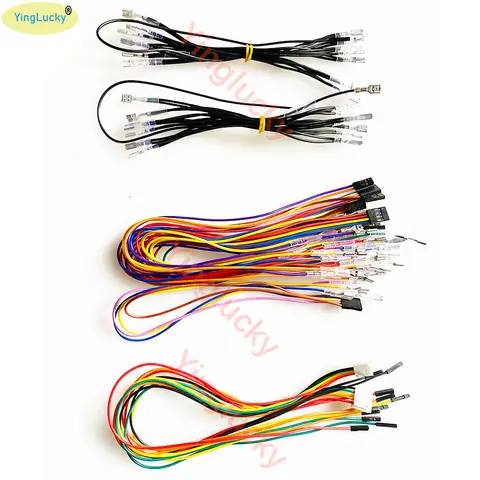 2 플레이어 Xin Mo 케이블 조이스틱 pc USB 인코더 배선 2.8mm 및 4.8mm 아케이드 버튼 케이블 Sanwa 조이스틱 5핀 DuPont 케이블