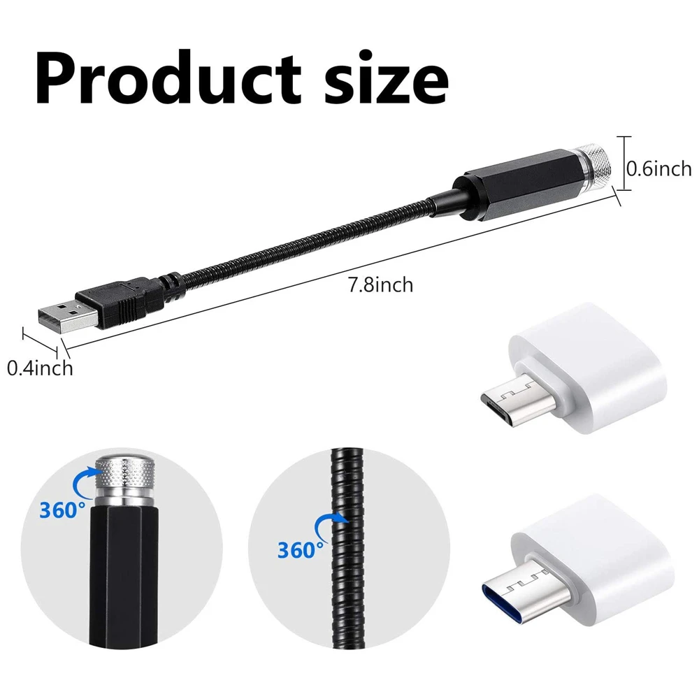 Lãng Mạn LED Bầu Trời Đầy Sao Đèn Ngủ 5V Cổng USB Galaxy Ngôi Sao Bóng Đèn Máy Chiếu Cho Xe Ô Tô Mái Phong Trần Trang Trí cắm Vào Và Sử Dụng