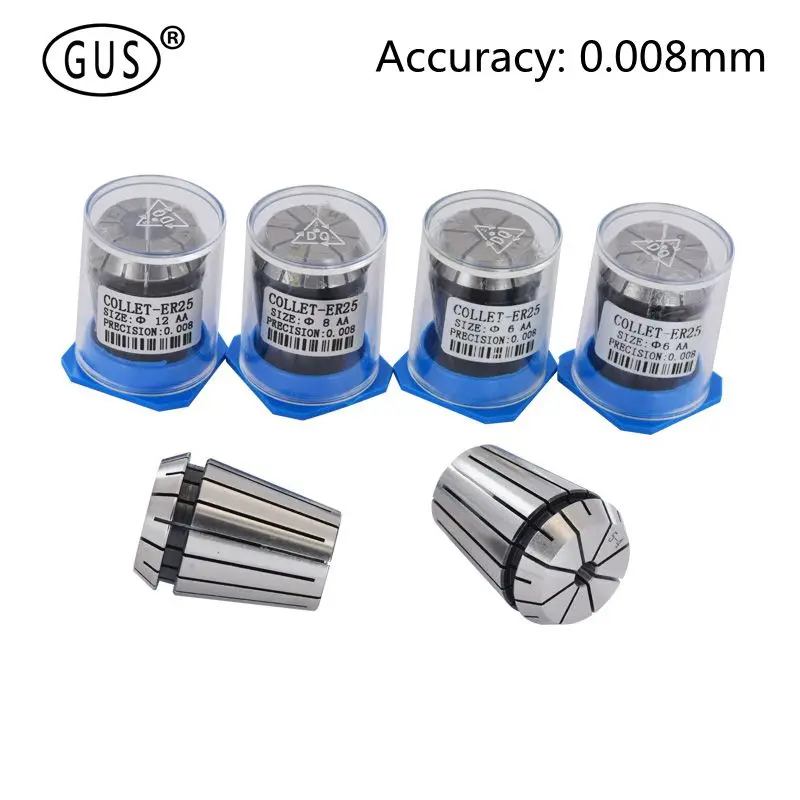 1pcs AA ER11 ER16 ER20 ER25 ER Precision spring collet chuck 0.008mm CNC milling tool holder spindle Engraving machine motor