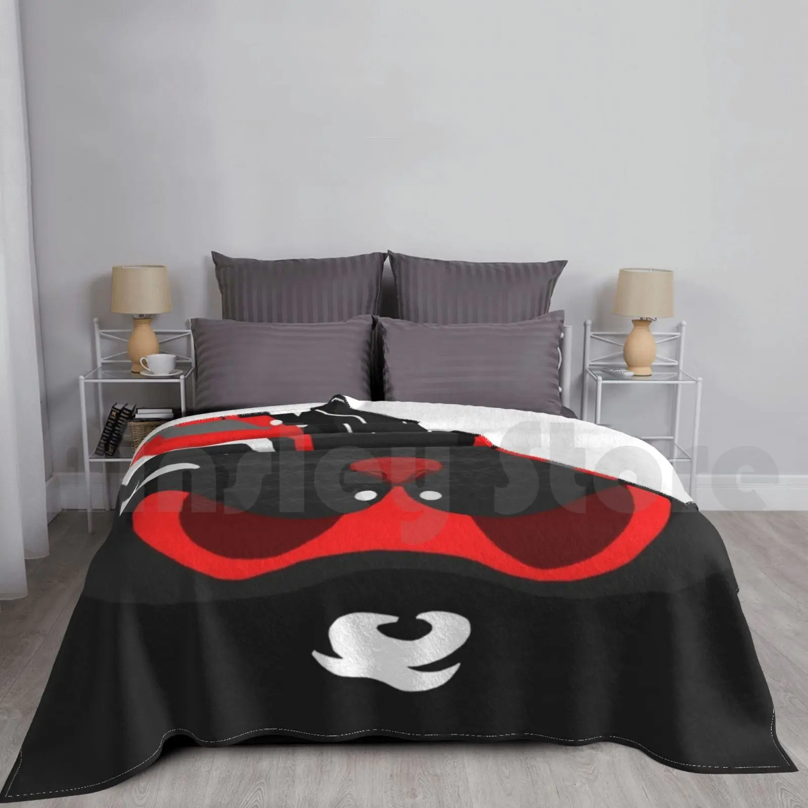 

Black Blanket Fashion Custom Japan Japanese Omatsuri Kabuki Oni Demon Fox Devil Namahage Fudo Noh