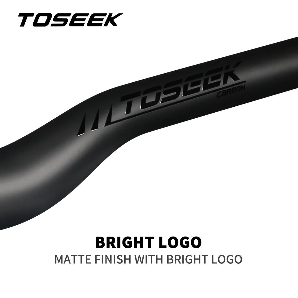 TOSEEK Mtb Carbon Handlebar Bicycle Handlebar 31.8*580-720/740/760mm Matt Black Handlebars For Mountain Bike Accessories