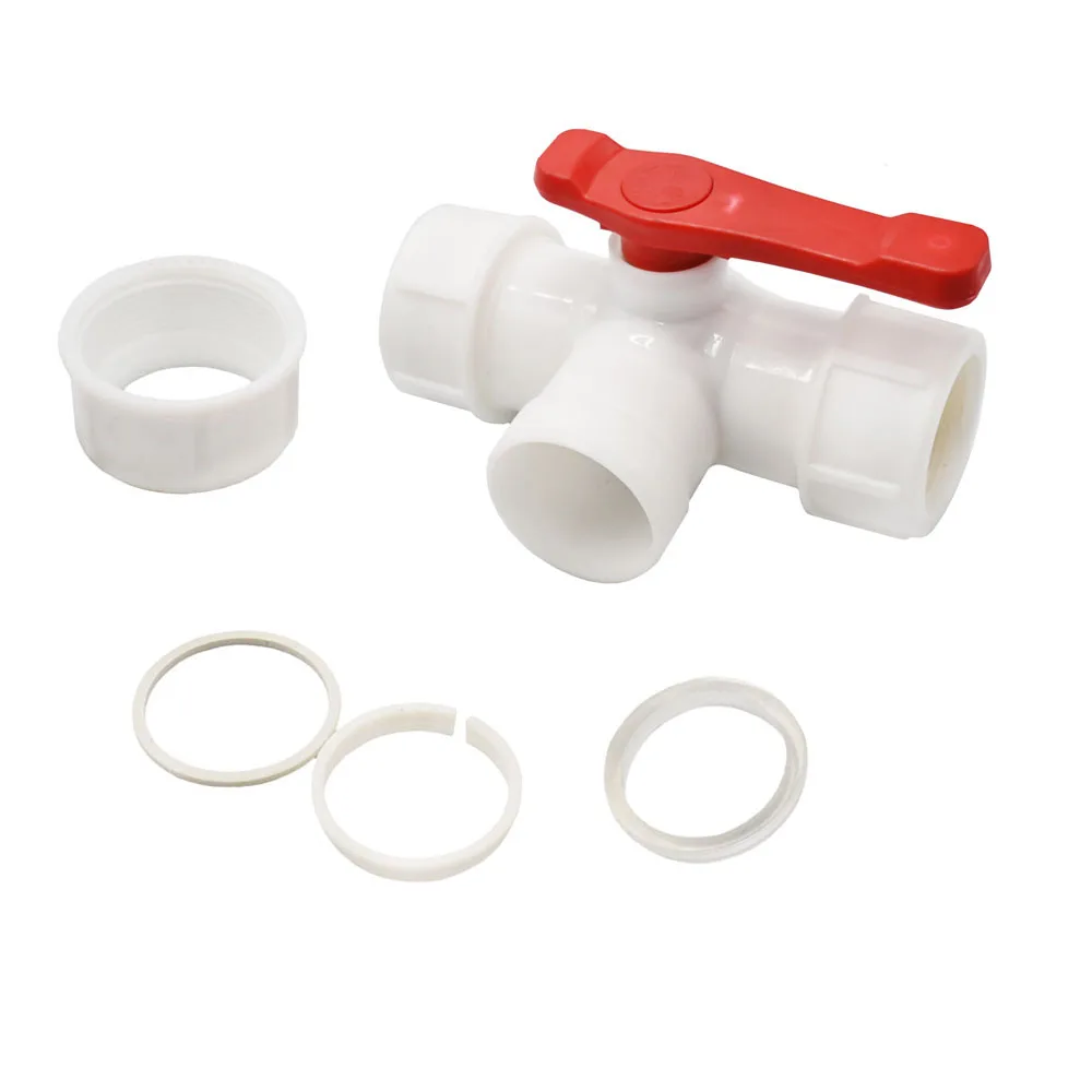 20/25/32/40/50/63mm Water Pipe Tee Coupler Plastic Ball Valve 3-Way Quick Connector T-Type PVC PE Fast Connection 1pcs