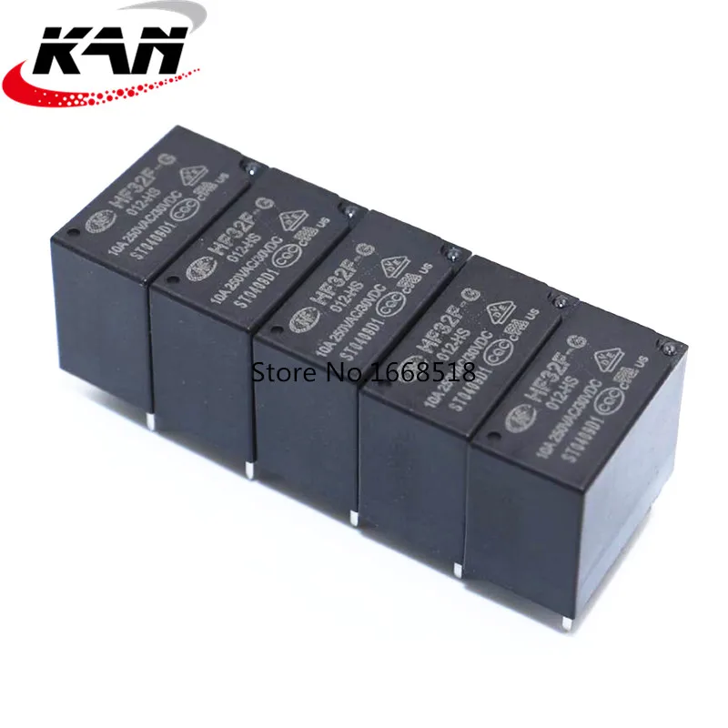 10PCS/lot 5V 12V 24V Power Relays HF32F-G JZC-32F-005-HS JZC-32F-012-HS JZC-32F-024-HS 10A 250VAC 4PIN