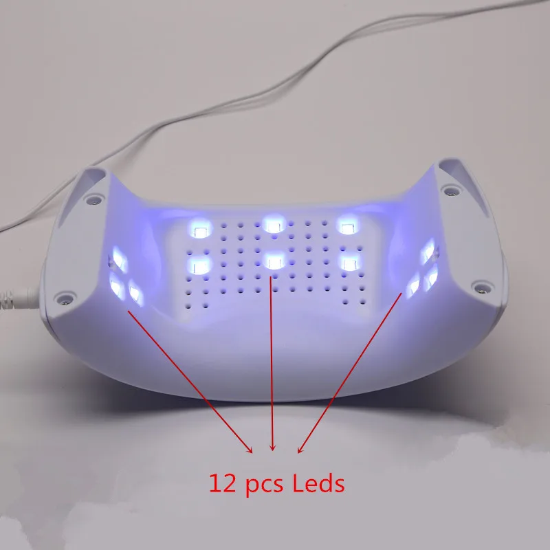 9SD White USB LED Nail Lamp Light for Nail Dryer Curing Nail Polish Gel Art Nail Tools Touch Button Smart Timer 60S/120S