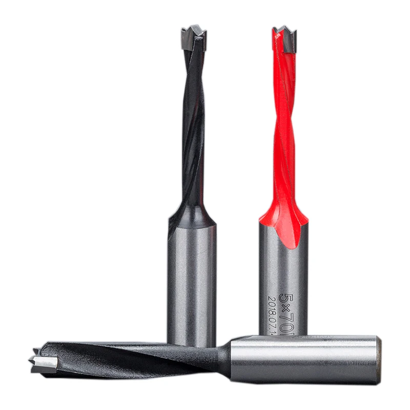 Brocas de banda para carpintería de dos flautas, agujero ciego, cabezal de perforación TCT, longitud de 70mm, 57mm, para máquina de perforación de