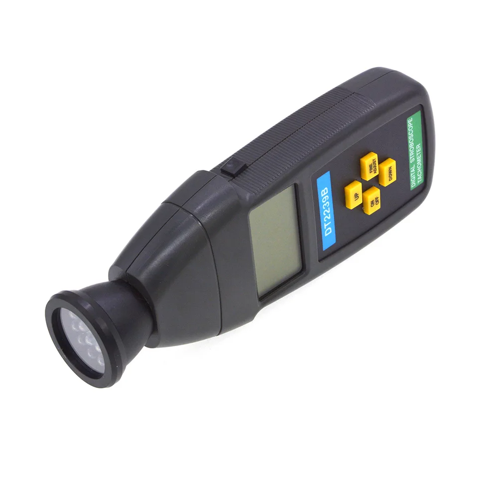 

Digital Stroboscope Tachometer LCD Non-Contact Flash Photoelectric Revolution Meter 60-39999 RPM Speedmeter Tester