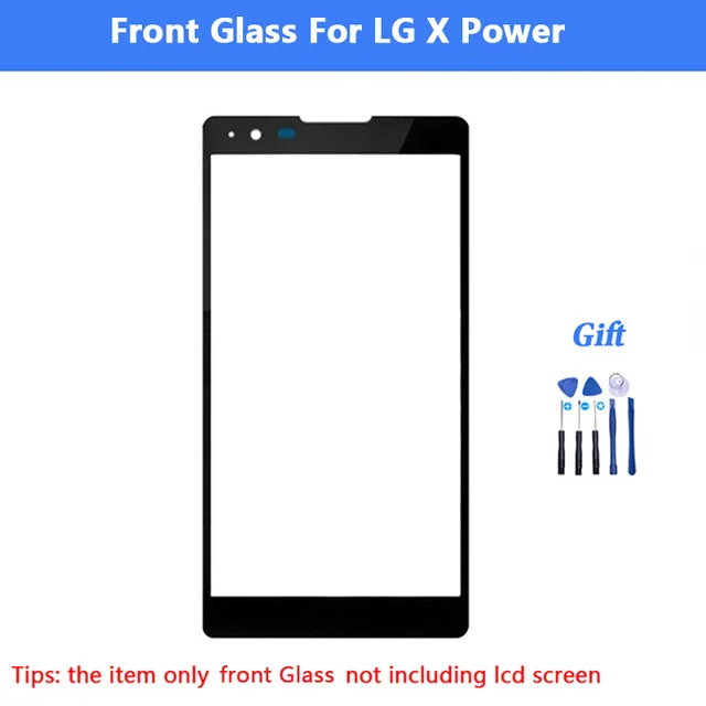 high quality Front Panel Lens Cover For LG X Power K220 LCD Display Digitizer Glass For LG X Power Xpower K220DS K220 LS755 K450