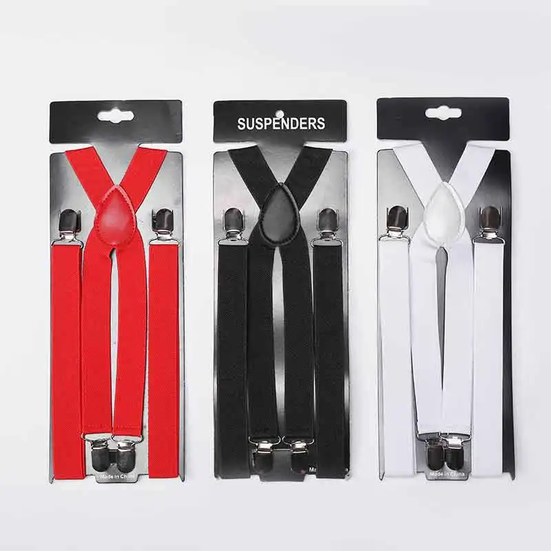 Women Men\'S Shirt Suspenders For Trousers Pants Holder Braces Wedding Suspendert Straps 25mm Wide Elastic Gallus Adjustable