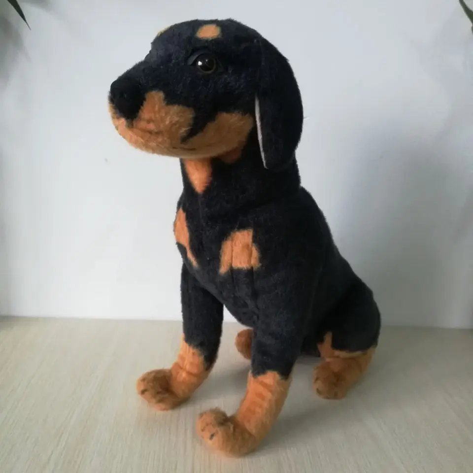 

about 42x35cm squatting Rottweiler lovely dog plush toy soft doll birthday gift b1785