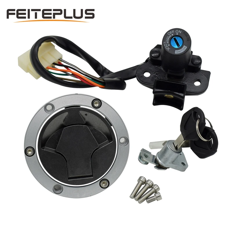 

For Kawasaki Ninja 250R EX250J 300 EX300 2008-2015 Motorcycle Ignition Switch Kit Assembly Fuel Gas Cap Tank Cover With 2 Keys