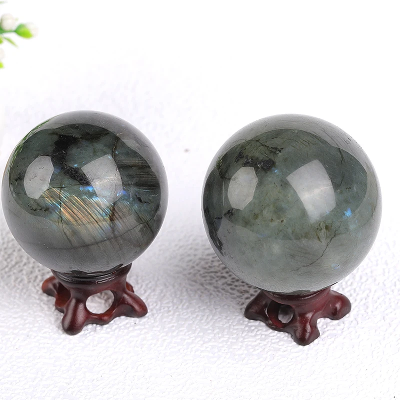 1PC Natural Quartz Elongated Feldspar Crystal Ball Of Madagascar Labrador Feldspar Home Decor fengshui Ornaments Collect Gifts