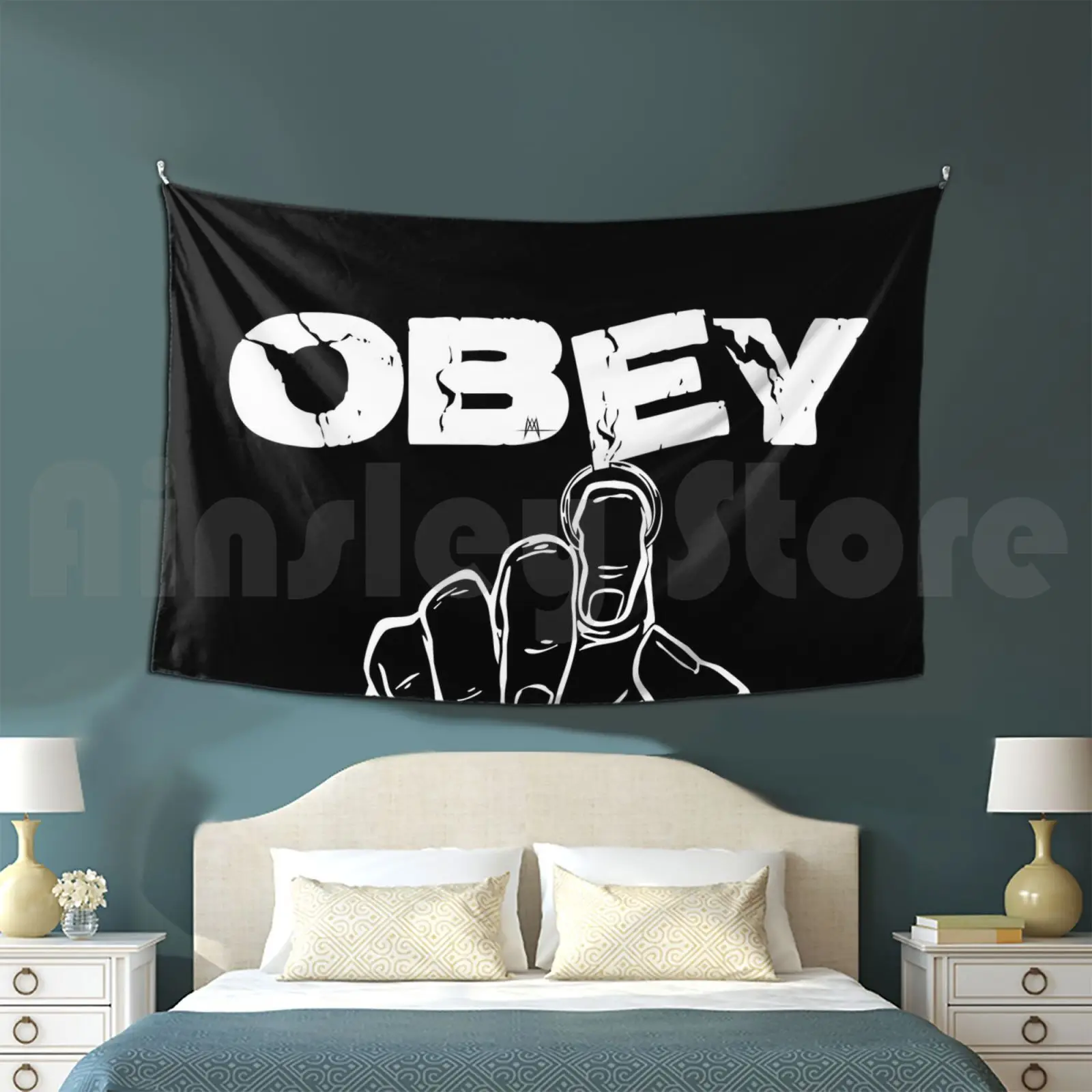 ? Keep The Distance And Wash Your Hands! Tapestry Background Wall Hanging Respect The Safety Distance